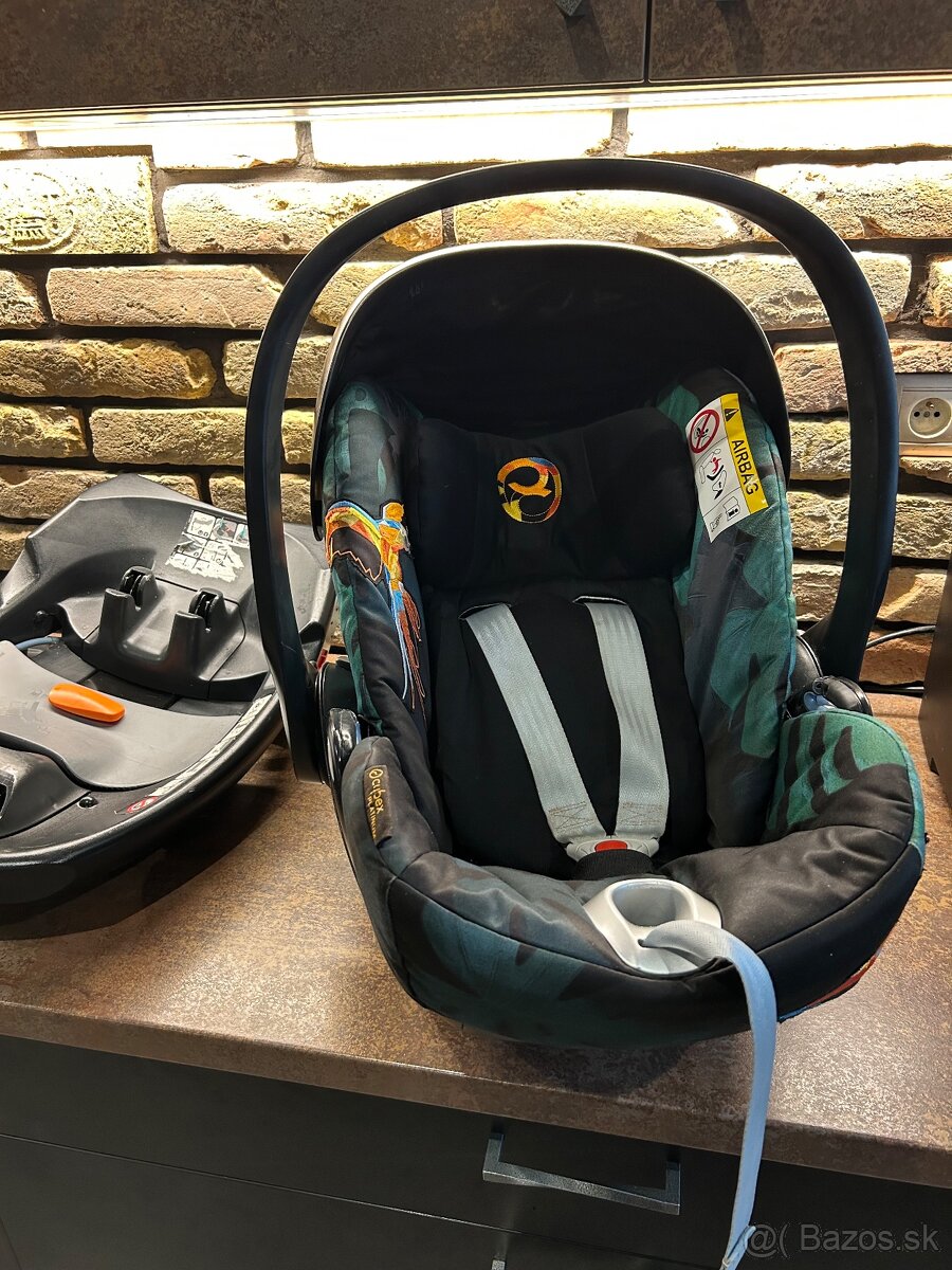 Vajičko + zakladňa Cybex Cloud Q edicia Birds of Paradise
