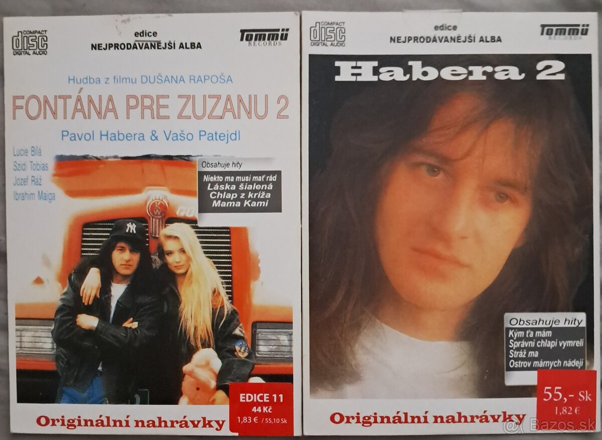 CD a DVD Fontana pre Zuzanu 2 + CD Habera 2 + podpiskarty
