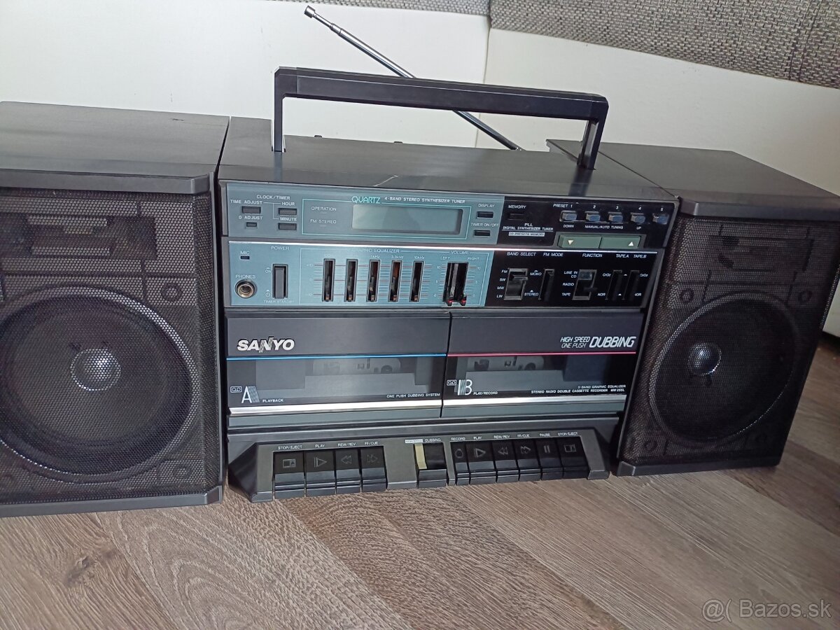 Sanyo MW255L radiomagnetofon retro 2 kazeťák