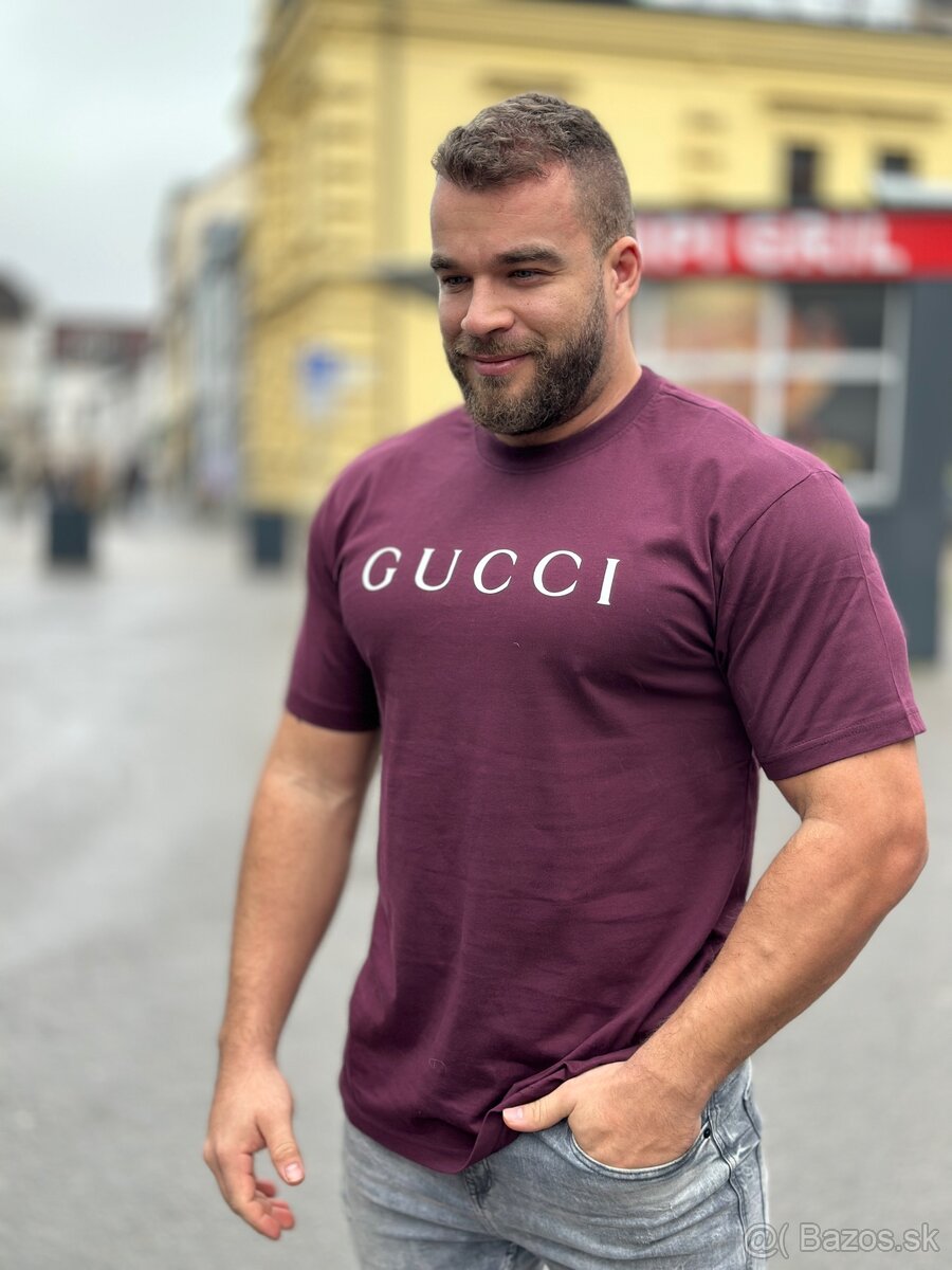 Luxusne tričko Gucci bordove