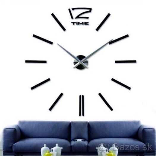 DIY Velké nalepovacie nástenné hodiny 03B-S