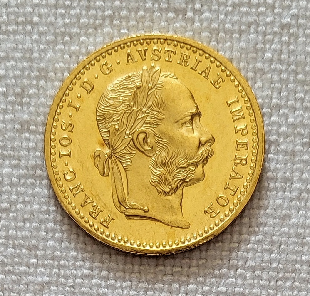 Zlatý dukát Franz Jozef I., 1892, TOP stav