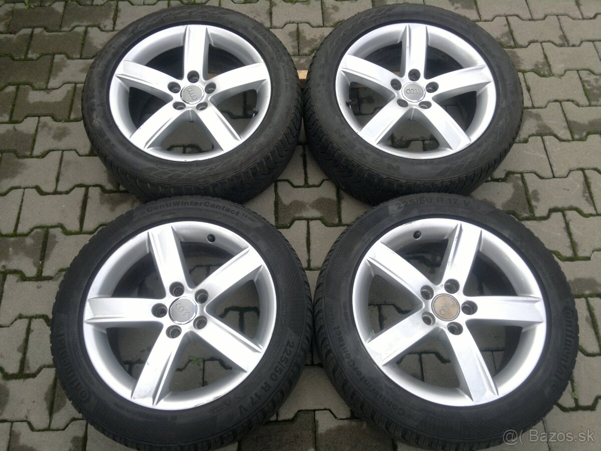 Elektrony Audi A4 5x112 r17, zimne pneu. 225/50 r17