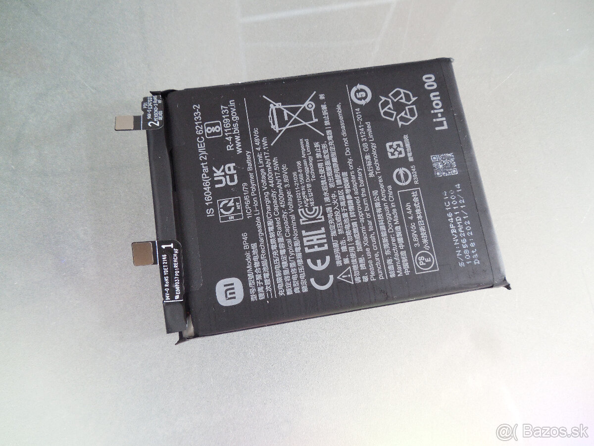 xiaomy bp46 bateria 100percent stav
