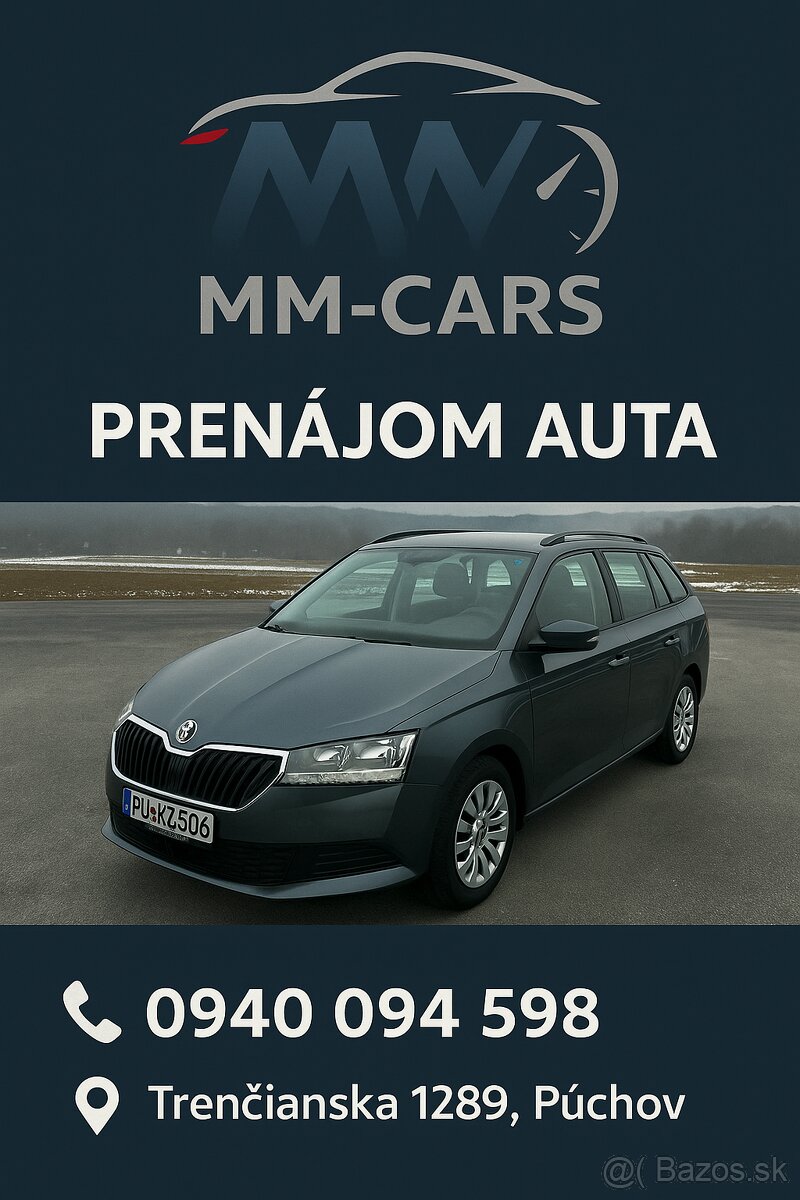 PRENAJOM AUTA ŠKODA FABIA COMBI 1.0 tsi