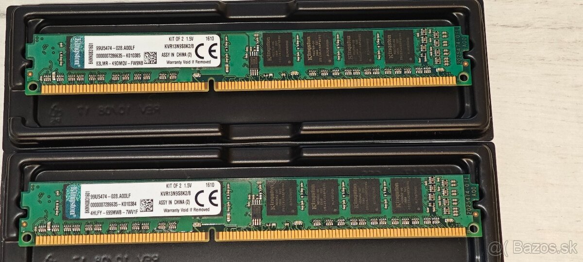 DDR3 2x4GB KVR13N9S8K2/8