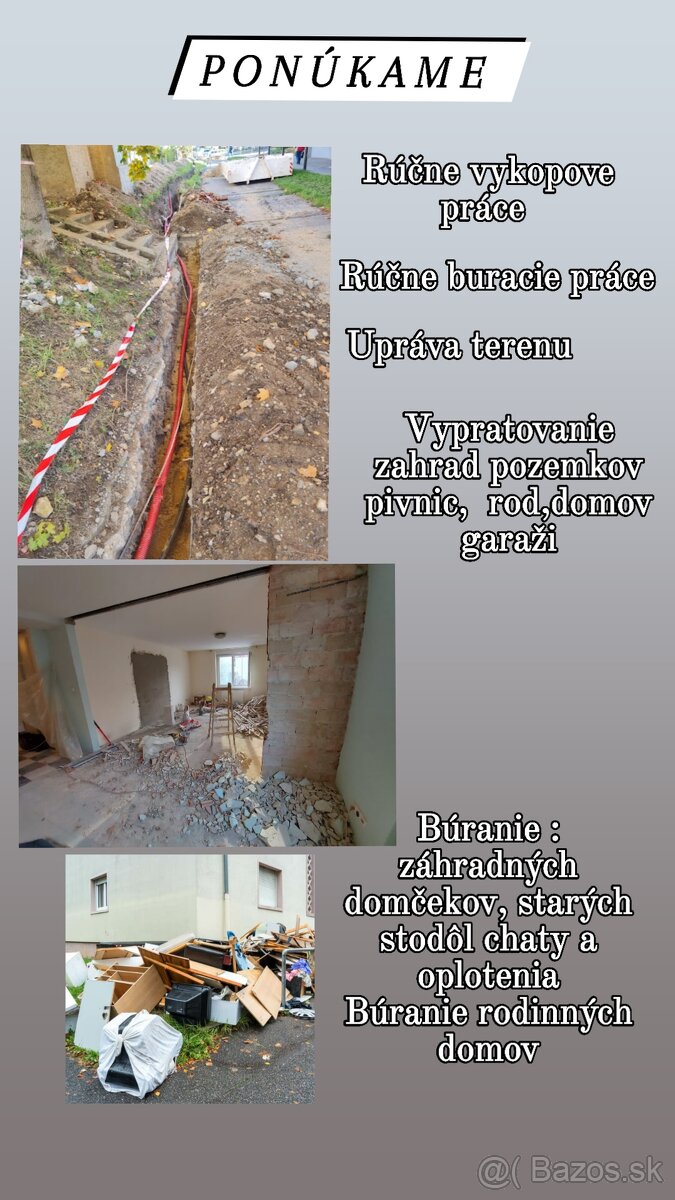 Ponukáme naše služby 👷♂️