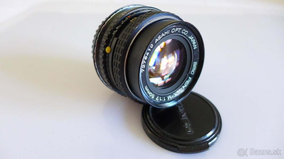 SMC Pentax-M 50mm f/1.7 – zachovalý, s redukciou na Canon