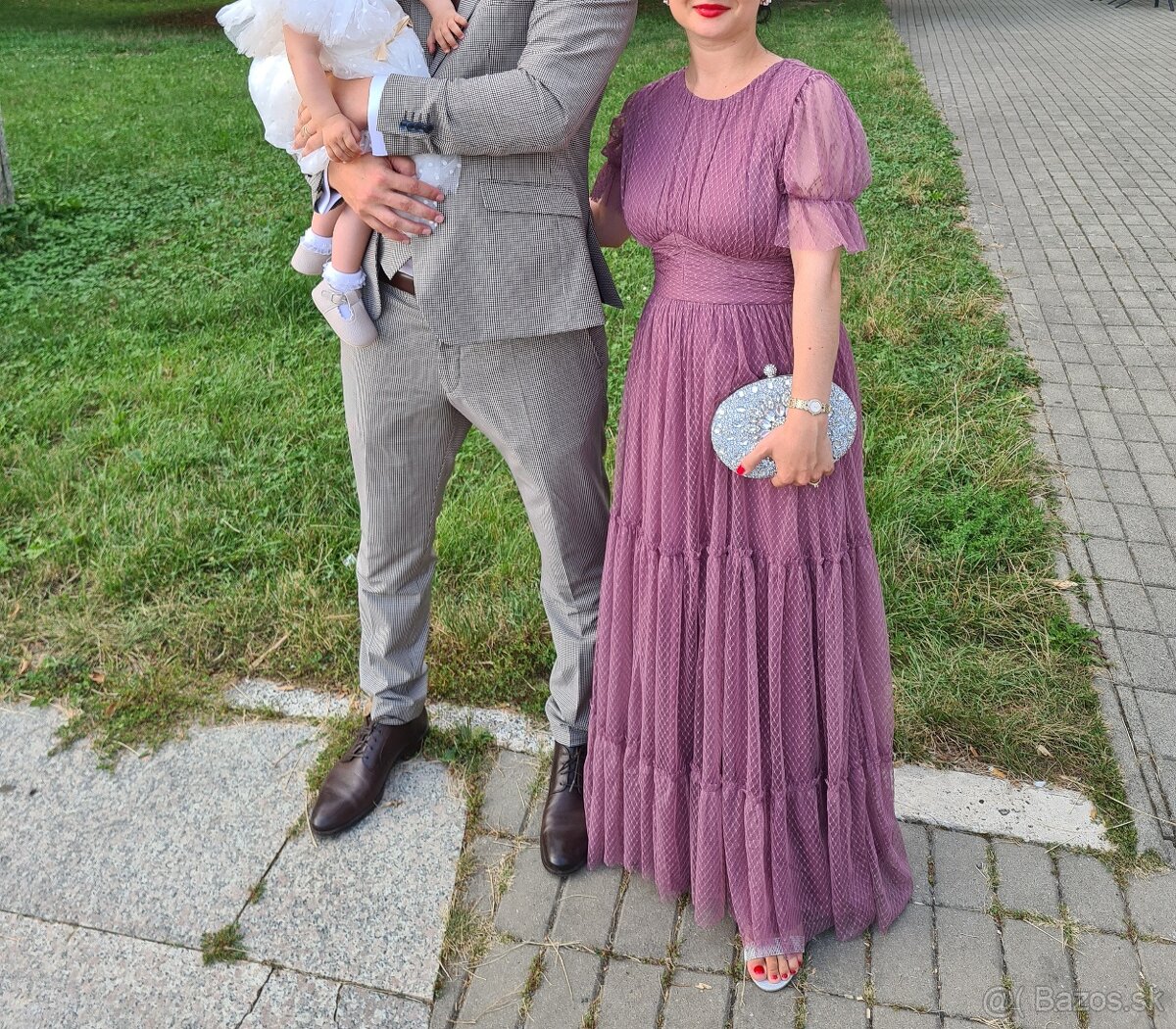 Fialové šaty S/M