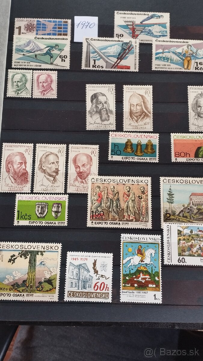 Známky Československo 1970 kopletny rok