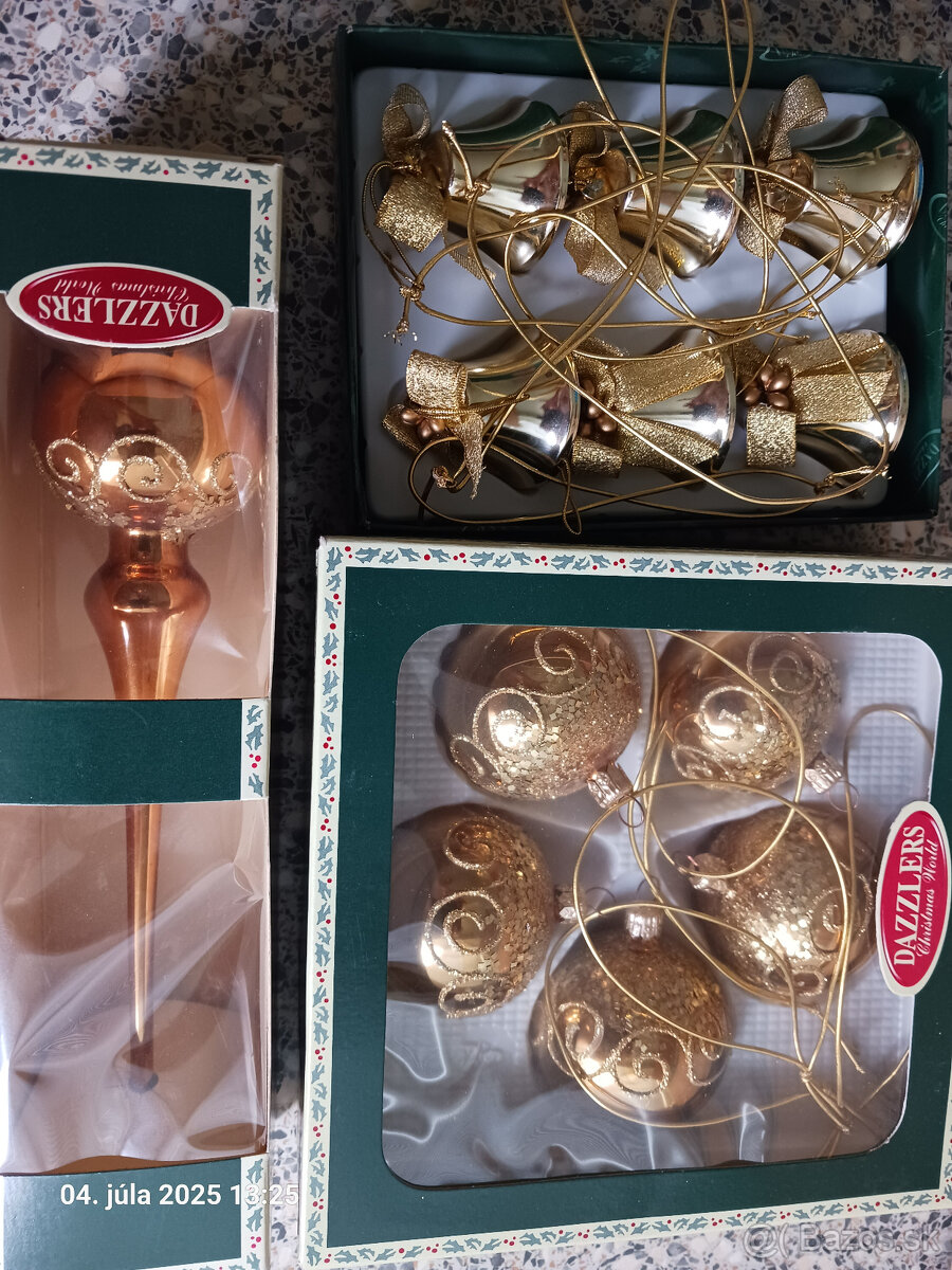 Predám sklenené vianočné ozdoby zn DAZZLERS