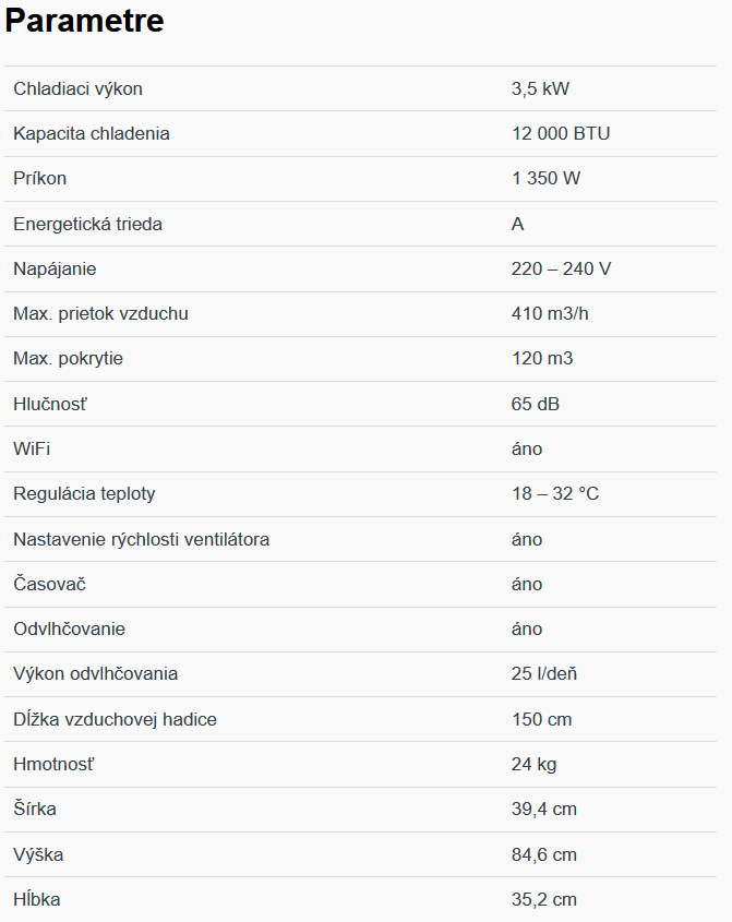 Mobilná klimatizácia Guzzanti GZ 1201