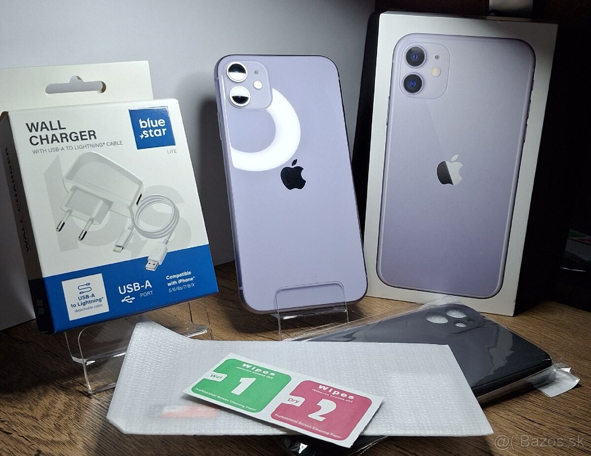 Iphone 11 64GB Purple TOP STAV, NOVÁ BAT.100%