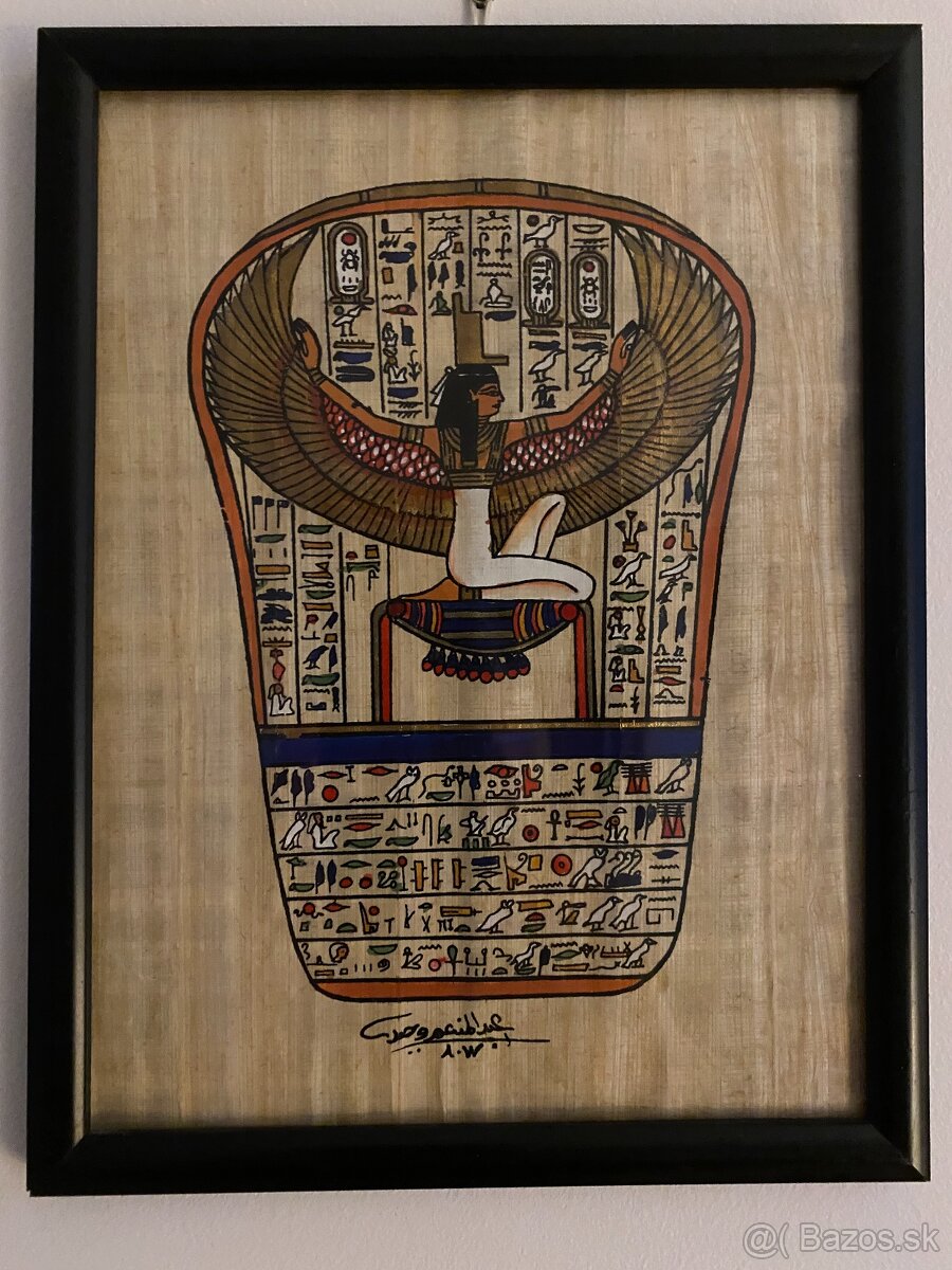 Egyptský obraz na papyruse