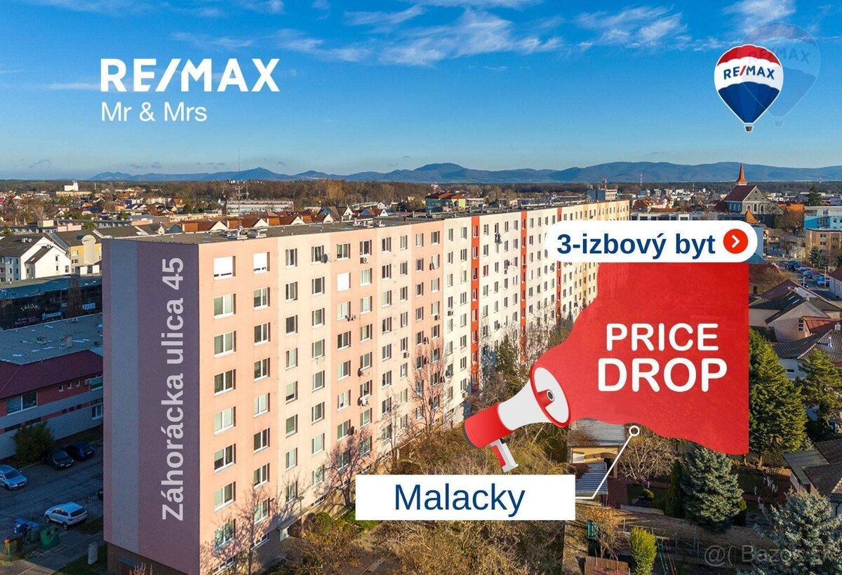 REZERVOVANÉ  Predaj 3izbového bytu na Záhoráckej ulici v Mal