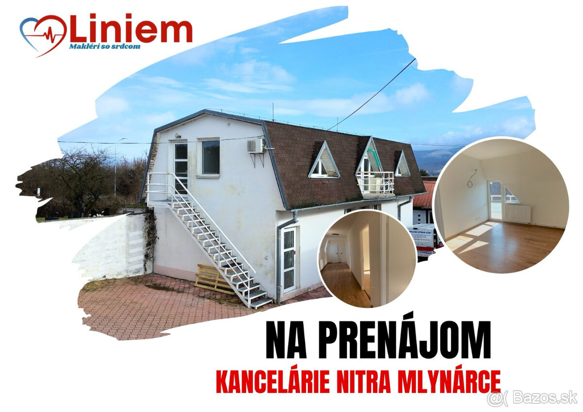 NA PRENÁJOM: Kancelárske priestory 100 m² v Nitre – Mlynárce