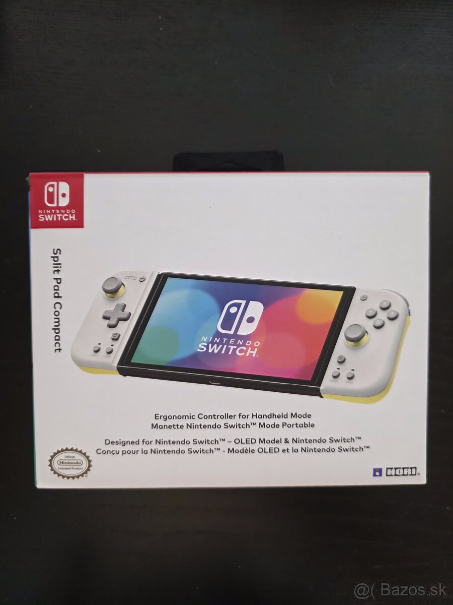 Hori Split Pad Compact – Light Grey/Yellow – Nintendo Switch