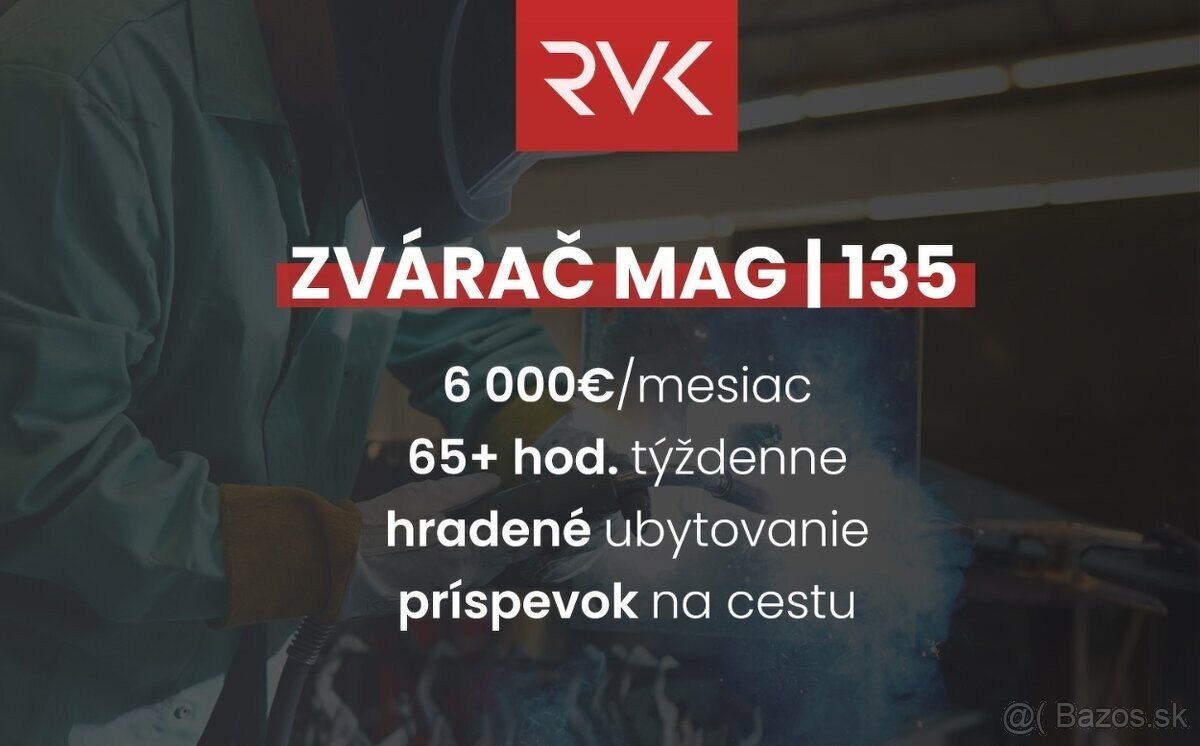 ZVÁRAČ CO2 | 6000€/MES | Nemecko Belgicko