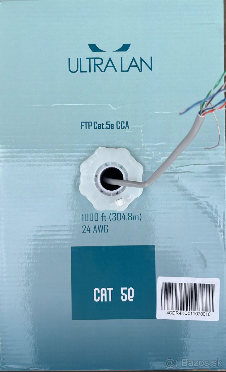 kábel ULTRA LAN FTP Cat.5e CCA (24 AWG) – 304,8 metra
