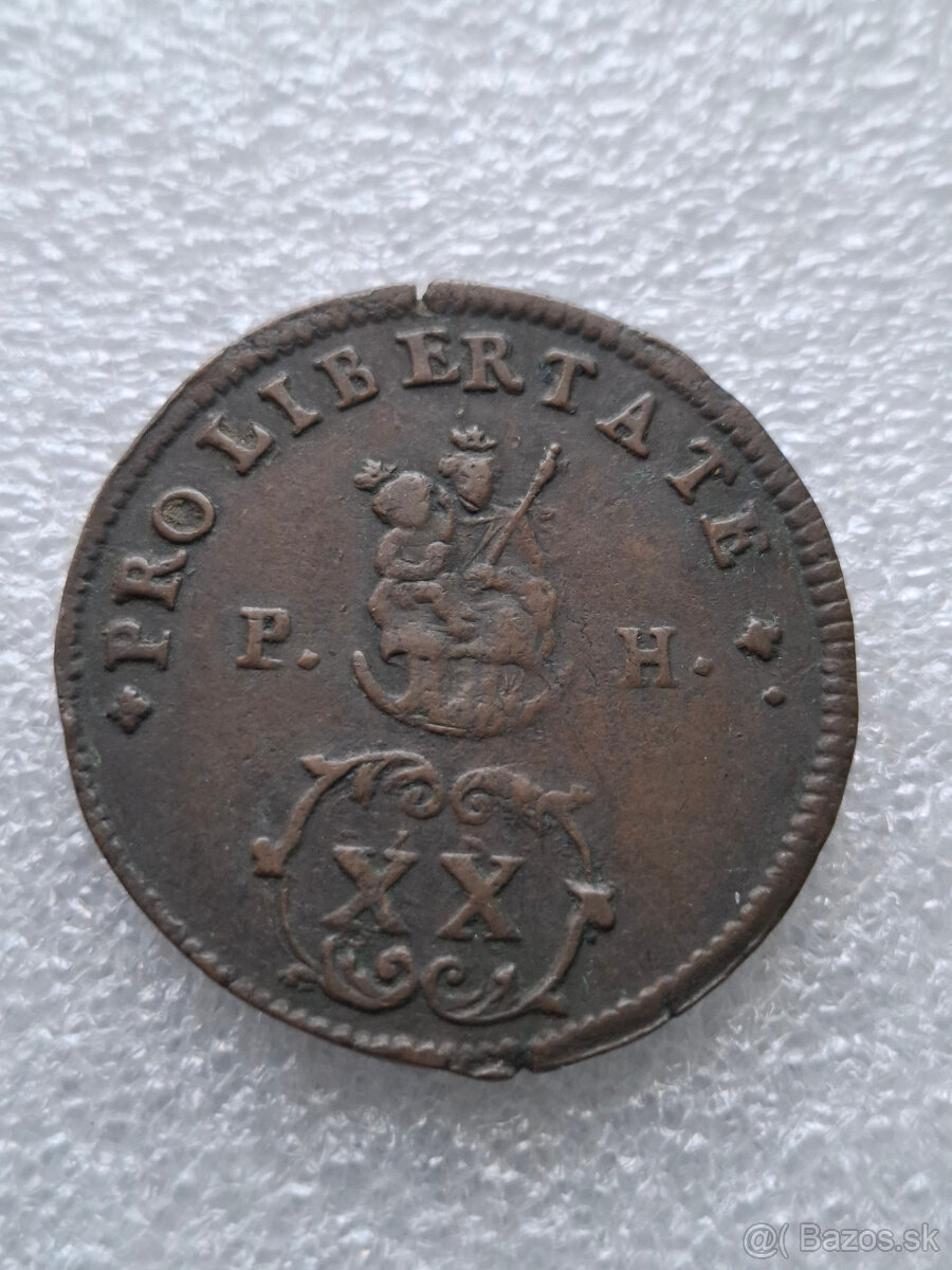 minca XX Poltura 1706 Frantisek II. Rakoczi