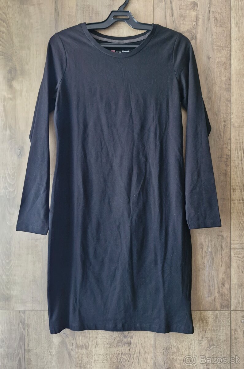 Čierne elast.šaty 36/38 (S/M)
