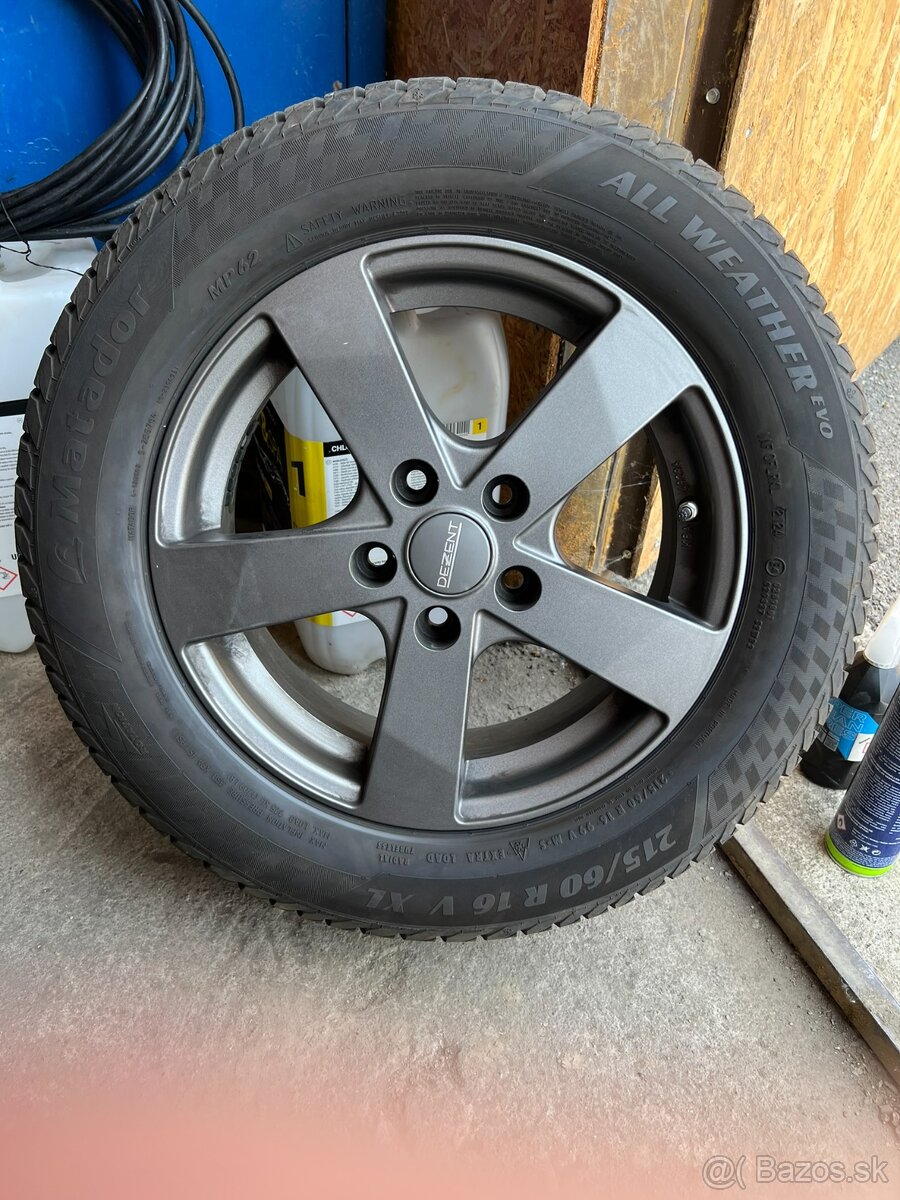 5x114,3 r16 215/60 r16 celoročne 8mm 2024,snímače