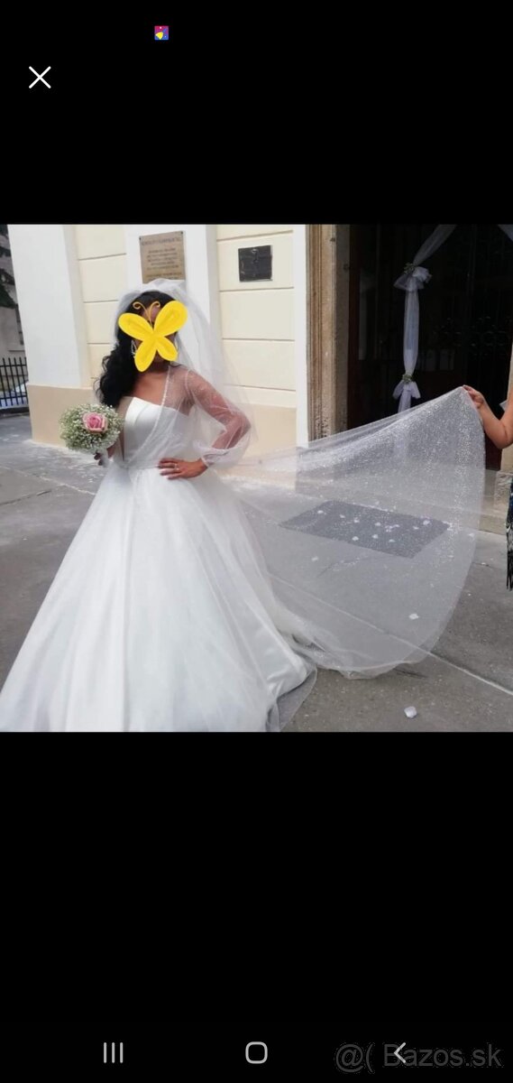 ❣❣❣❣❣❣❣❣❣❣❣Svadobne saty s trlblietavym plášťom Eva Lend