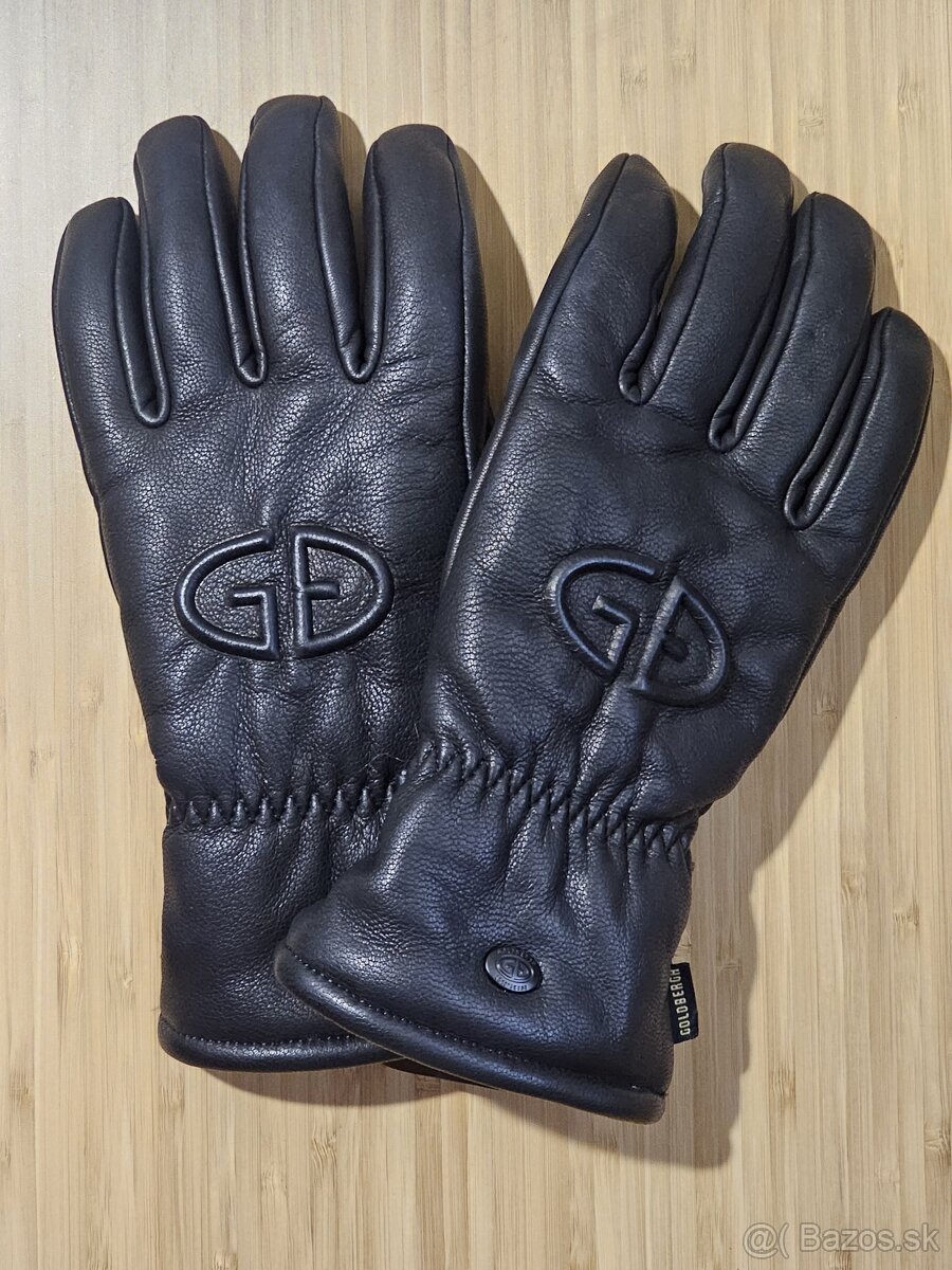 Goldbergh Freeze kožené rukavice, black, veľ. 7.5