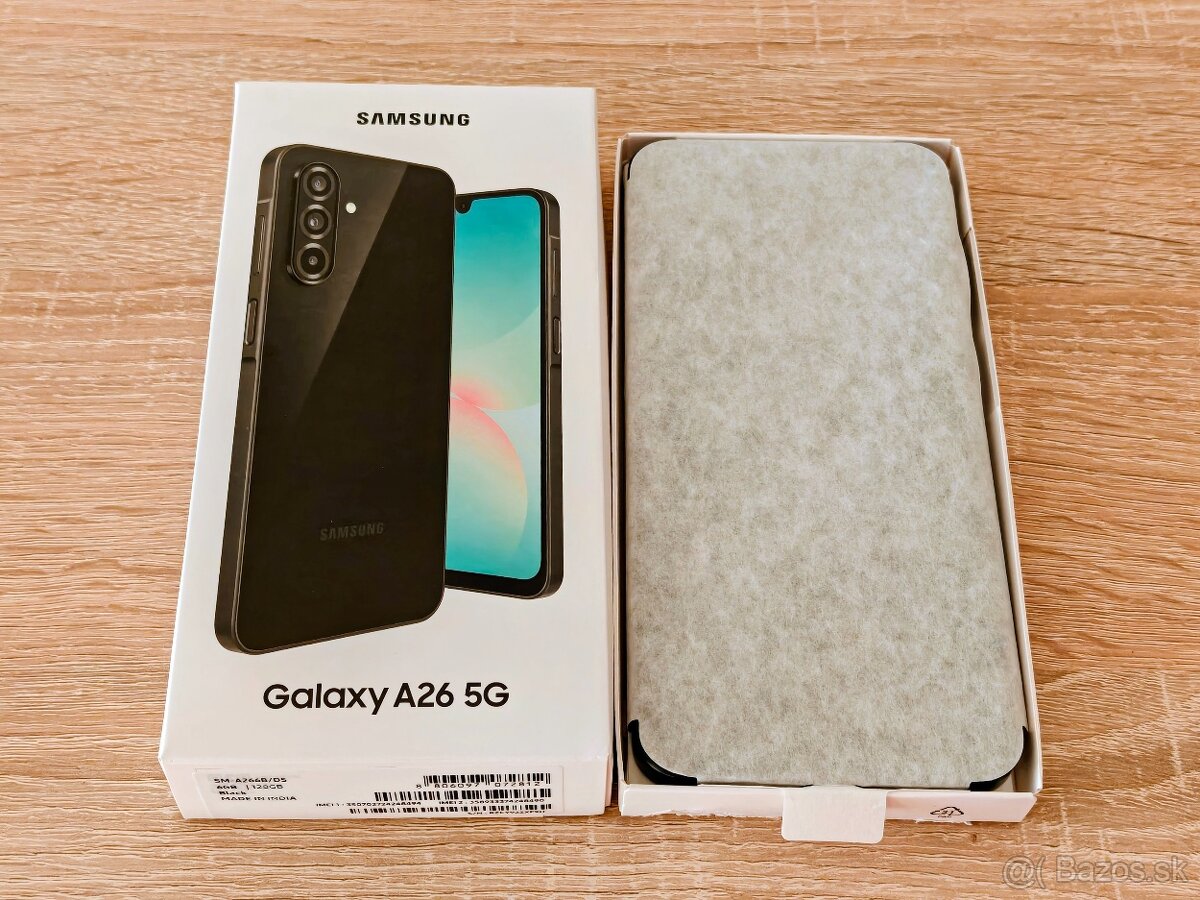 Samsung Galaxy A26 128GB Black, nový, komplet,záruka 11/2027