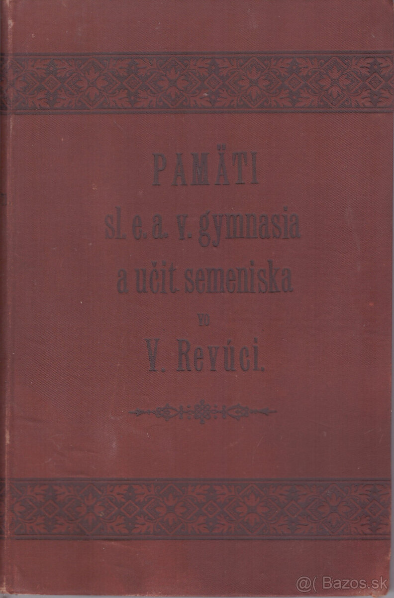 Pamäti slov. ev.a.v. gymnasia (1889)