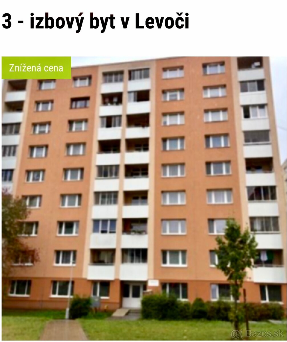 3 - izbový byt v Levoči