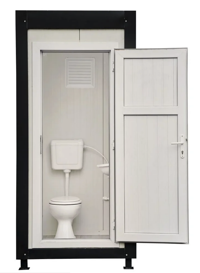 Sanitárný kontajner s jedným WC a umývadlom 120x120x255 cm