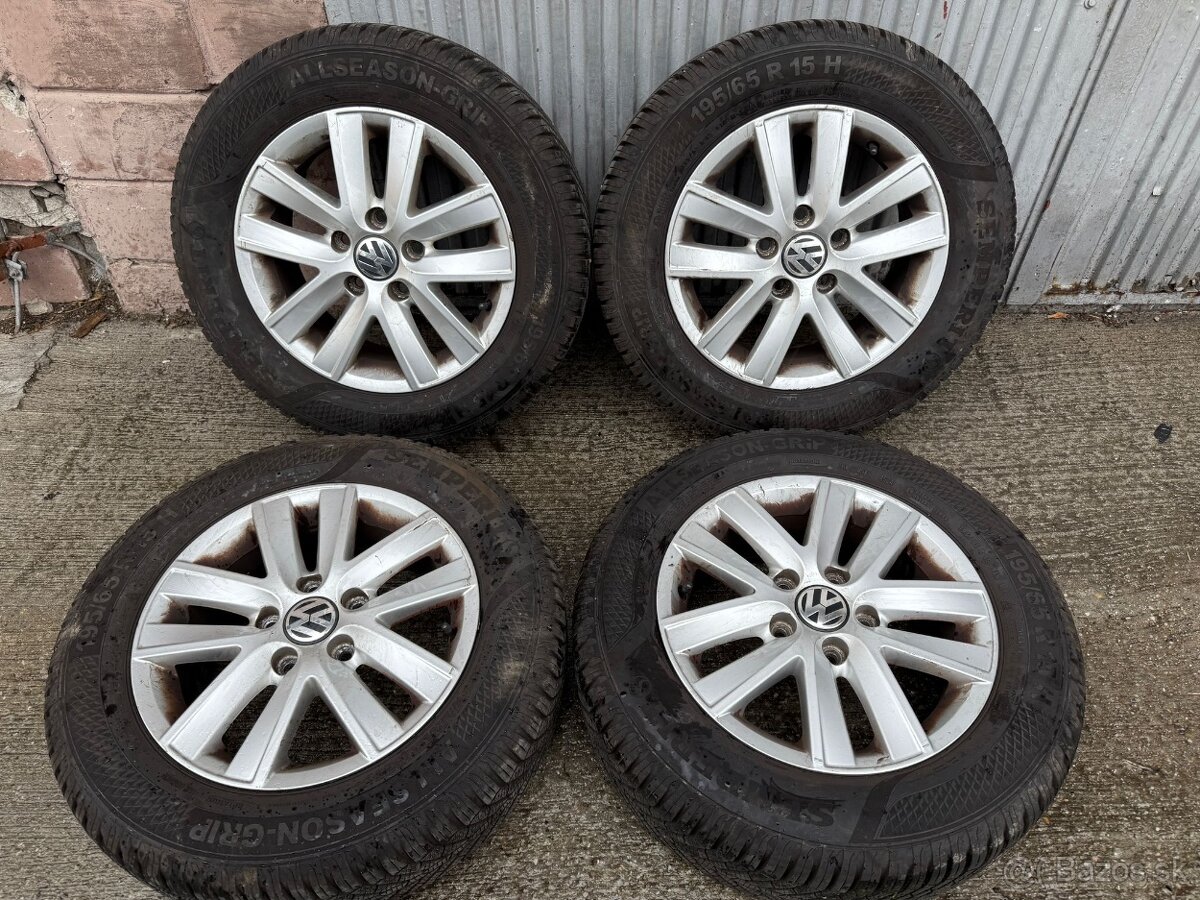 15" Elektrony VW 5x112 s pneumatikami 195/65 R15