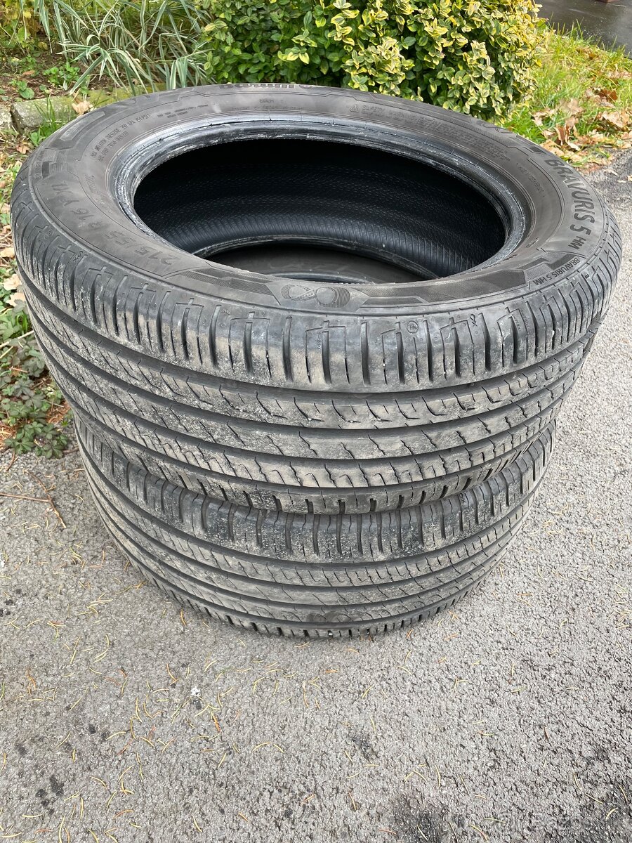 Letné pneumatiky 2Ks.  Barum 215 / 55 R16