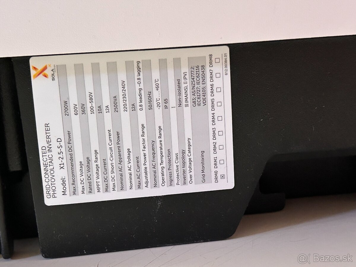 Menič napätia SOLAX X1-2,5-S-D Model