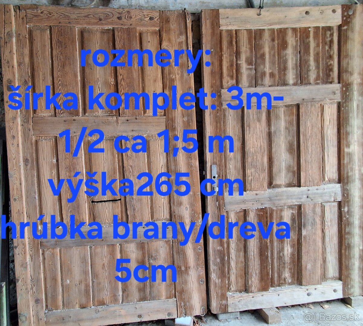 Drevenná masívna brana