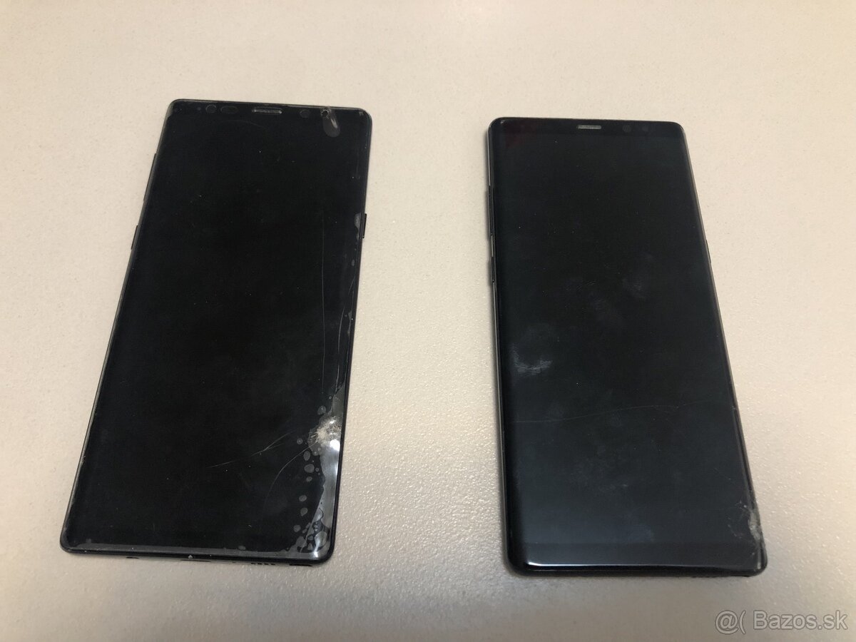Poškodené displeje Samsung Galaxy Note 8 a 9