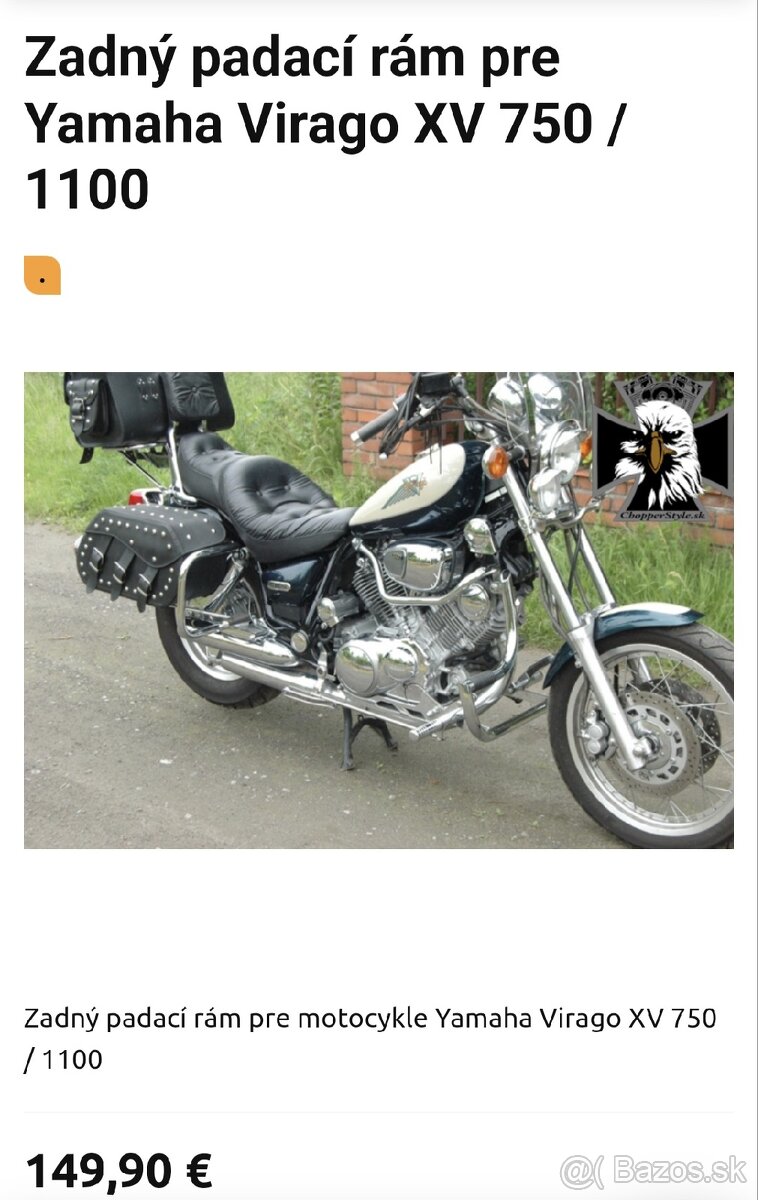 Zadný padací rám pre Yamaha Virago XV 750/1100