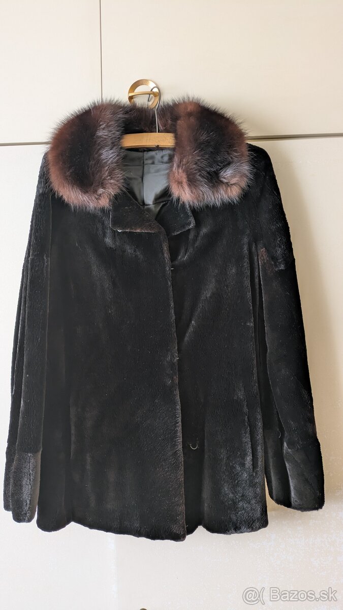 vintage kožuch krátky, XS