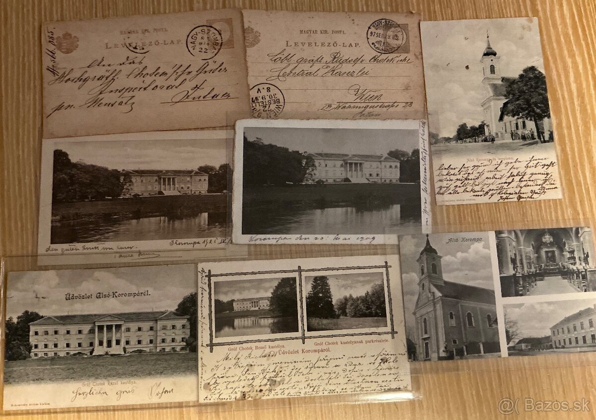 Predám historické pohľadnice Dolná Krupá okr Trnava Chottek