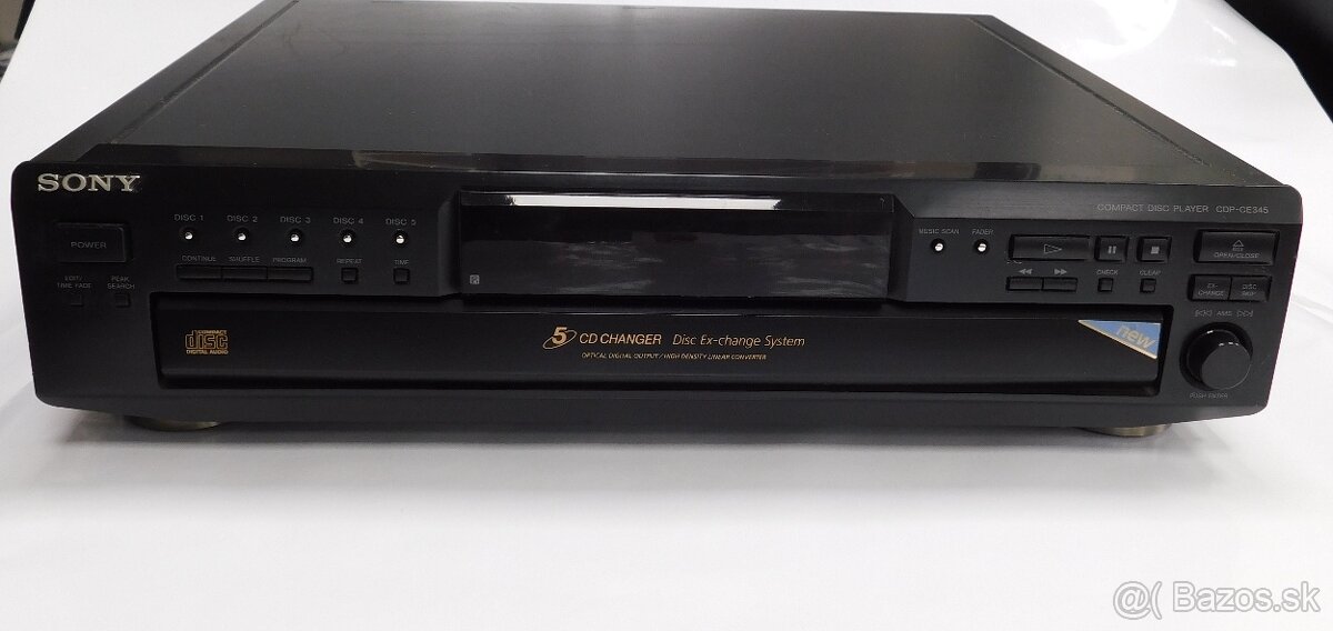 Predám CD prehrávač 5 menič Sony CDP-CE345