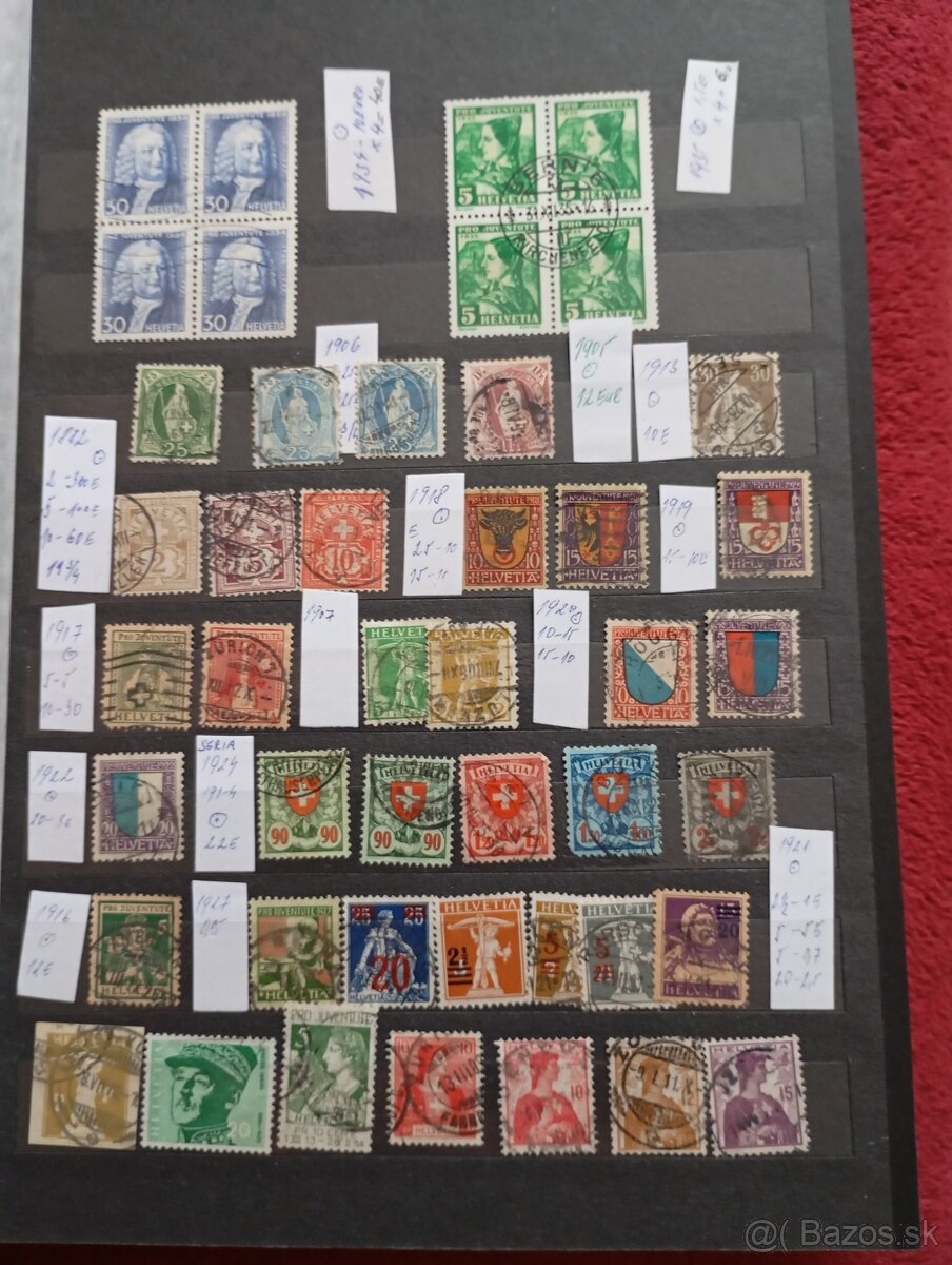 Album známok Švajčiarsko, Francúzsko.