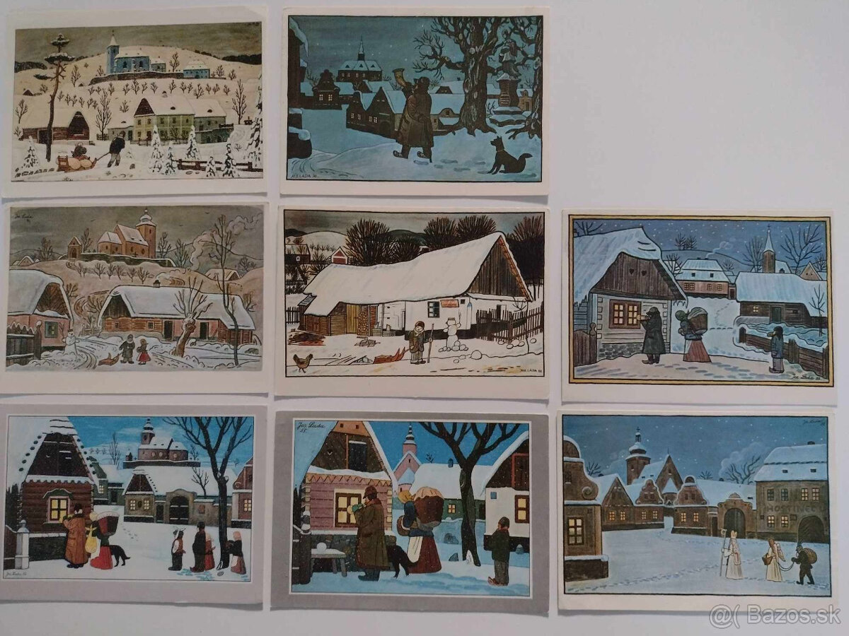 Predám pohľadnice - J. Lada a české rozprávky
