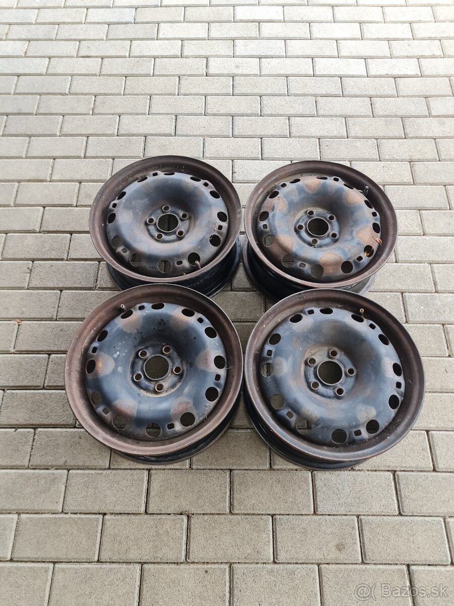 Predám plechové disky 5x100 6j r15 et38