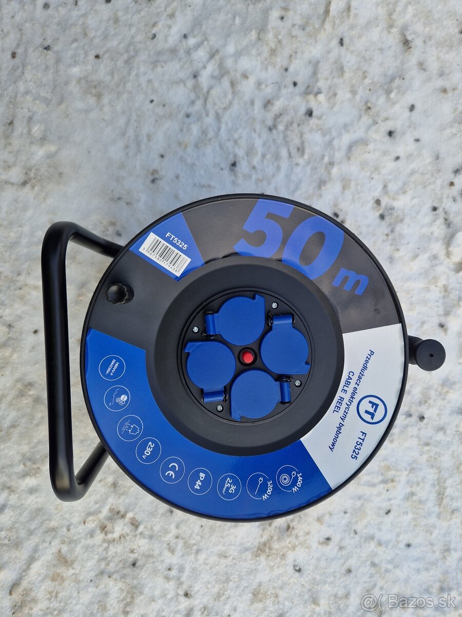 Predlžovaci kabel na bubne 50m. 2.5mm2