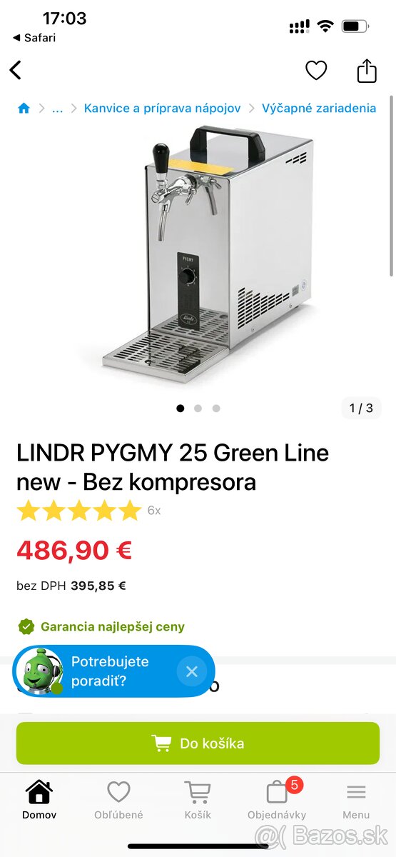 LINDR PYGMY 25 Green Line new - Bez kompresora