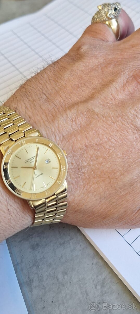 Zlaté hodinky Geneve puncovane 14kr.zlato