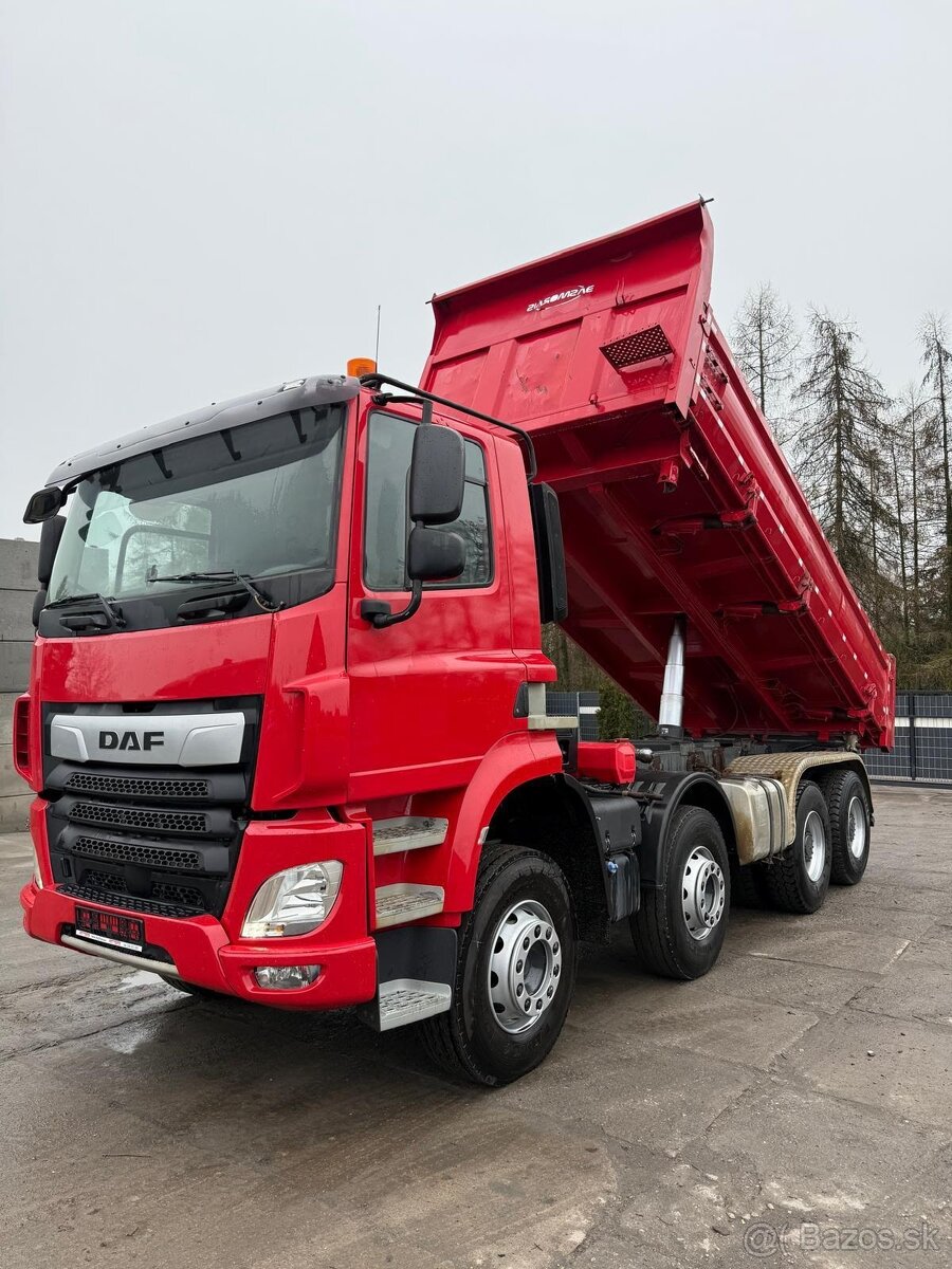 DAF CF 460, pohon 8x4, Trojstranný sklapač ,EURO 6 TOP STAV