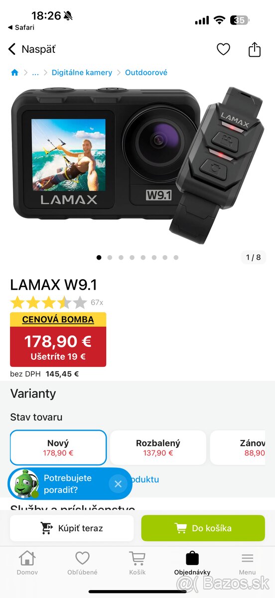 Lamax w 9.1 outdoorová kamera