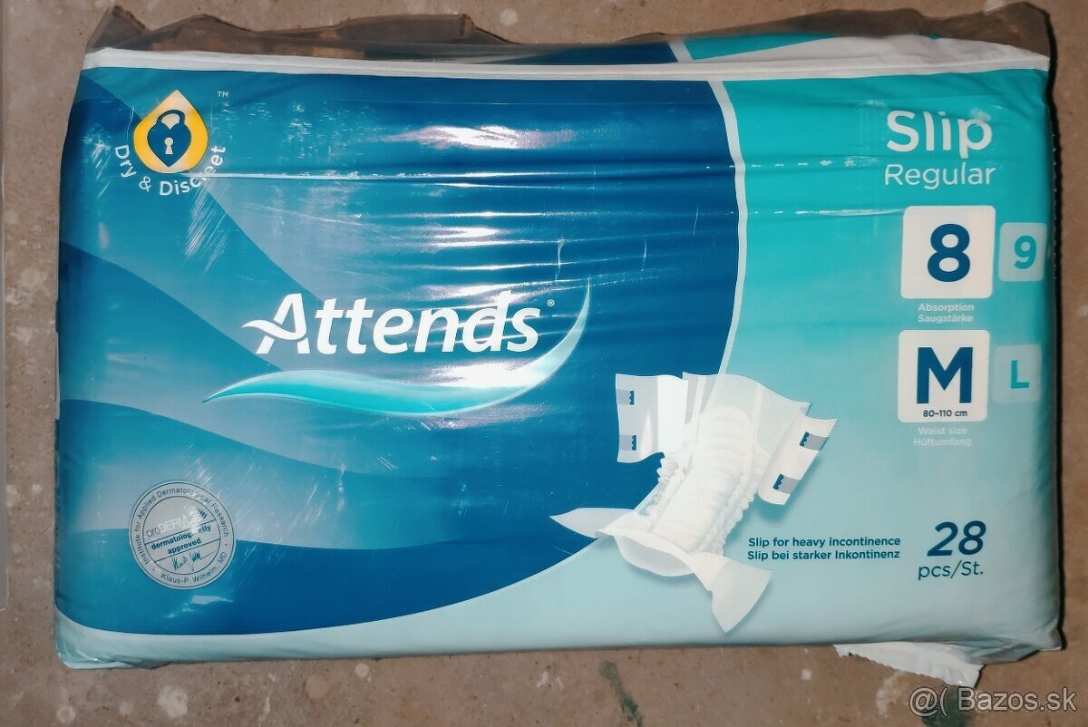 ATTENDS Slip Regular 8 M – plienkové nohavičky (1bal=5€)